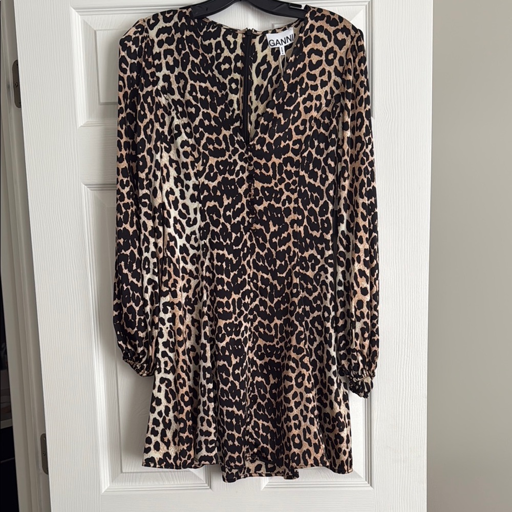 Ganni Leopard Print Dress